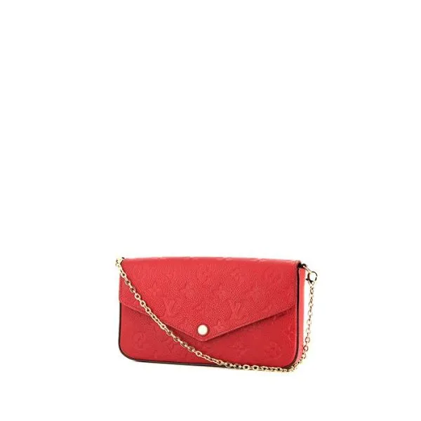 Louis Vuitton Felicie Pochette Bag Scarlett Red 21cm