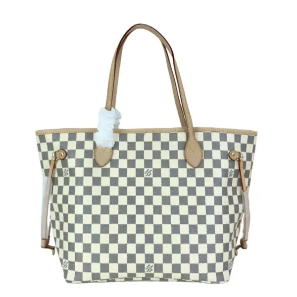 Louis Vuitton 40cm Neverfull GM Damier Azur And Light Pink N41604