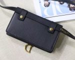 DIOR SADDLE BELT POUCH BLACK