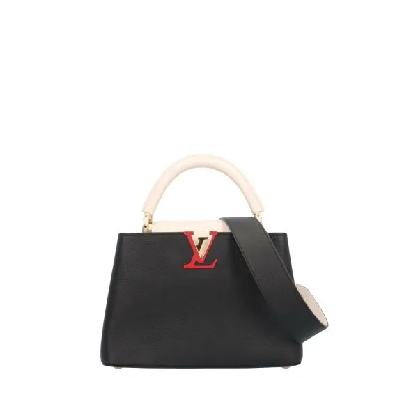 Louis Vuitton Capucines BB Black Greige 27cm