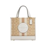 COACH DEMPSEY TOTE 22 IN SIGNATURE JACQUARD WHITE