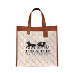 COACH FIELD TOTE WITH HORSE AND CARRIAGE PRINT AND CARRIAGE BADGE