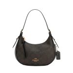 COACH KLEO HOBO IN SIGNATURE CANVAS BROWN BLACK