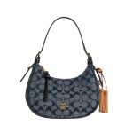 COACH KLEO HOBO IN SIGNATURE CHAMBRAY NAVY BLUE