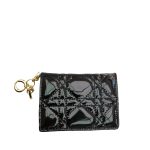 DIOR LADY MINI WALLET BLACK 10.5CM