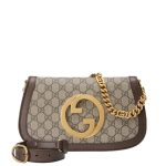 GUCCI BLONDIE SHOULDER BAG BEIGE AND EBONY SUPREME CANVAS