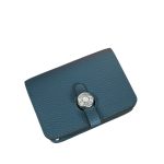 HERMES DOGON DUO MINI WALLET BLUE GREY
