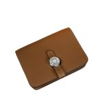 HERMES DOGON DUO MINI WALLET BROWN