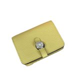 HERMES DOGON DUO MINI WALLET LEMON YELLOW