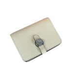 HERMES DOGON DUO MINI WALLET WHITE
