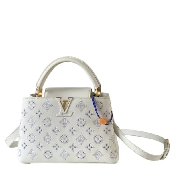 Louis Vuitton Capucines White Monogram Rent 27cm