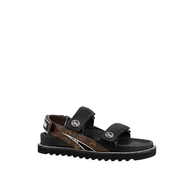 Louis Vuitton Black Paseo Flat Comfort Sandals  1ab0xt