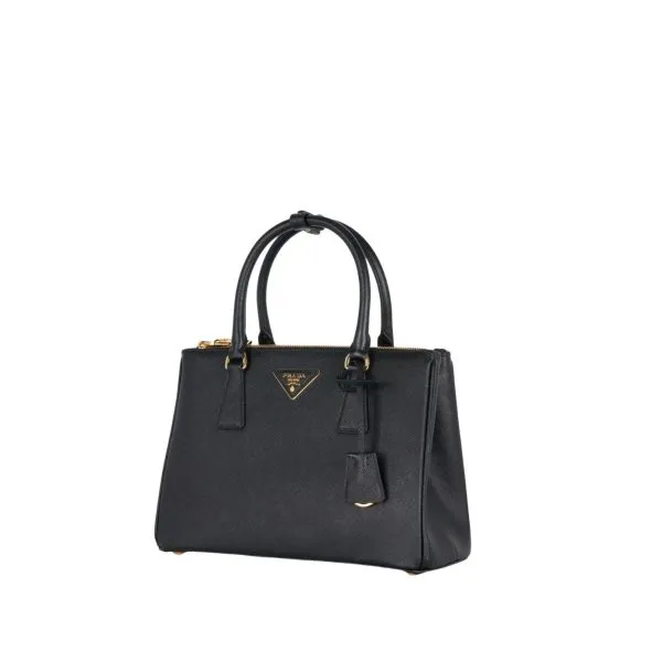 Prada Large Galleria Saffiano Leather Bag in Black 32cm