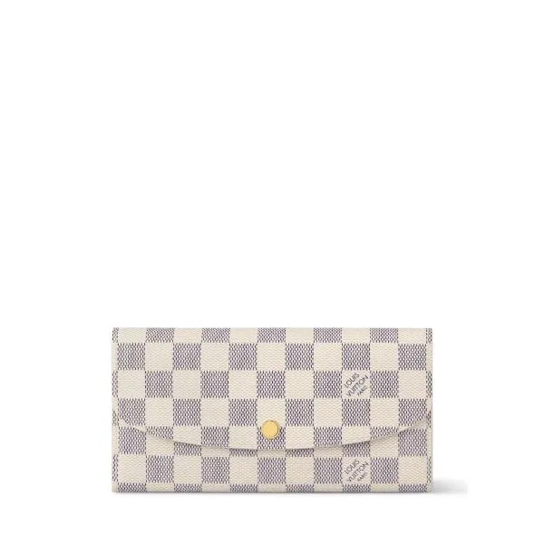 Louis Vuitton Emilie Wallet Damier Azur White 19cm