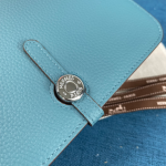 HERMES DOGON DUO LONG WALLET BLUE