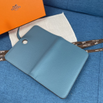 HERMES DOGON DUO LONG WALLET BLUE