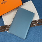 HERMES DOGON DUO LONG WALLET BLUE