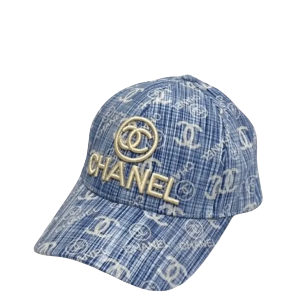 Chanel Embroidery Baseball Blue Cap