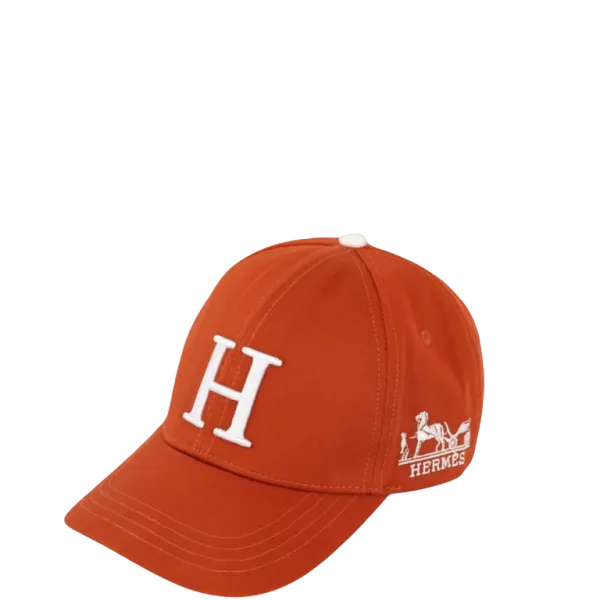 Hermes New Carriage Baseball Orange Cap