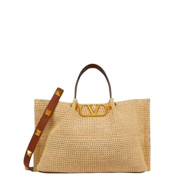 Valentino 38cm Medium Straw Summer Garavani Tote