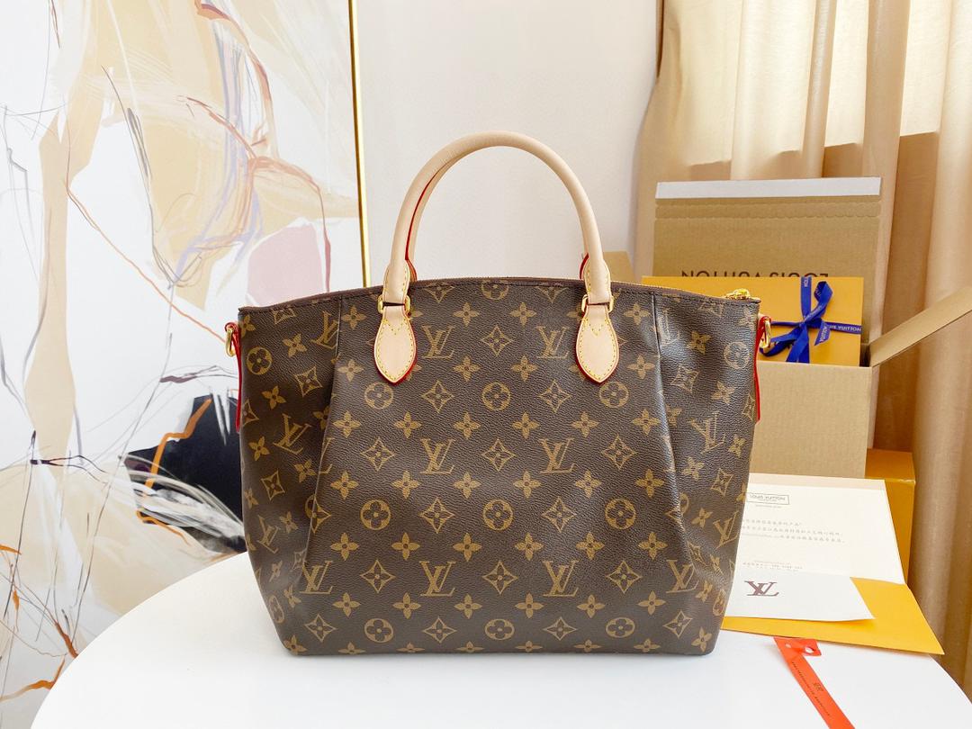 LOUIS VUITTON BROWN TURENNE MM MONOGRAM CANVAS
