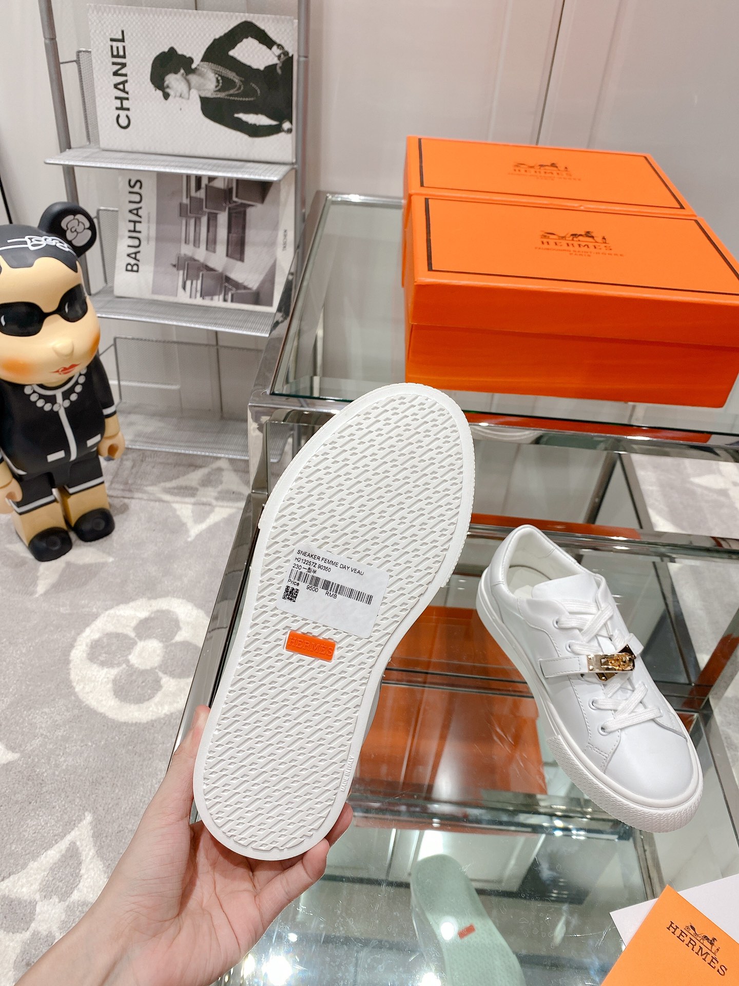 HERMES DAY SNEAKER WHITE