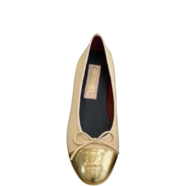 Chanel Flats Gold Ballet