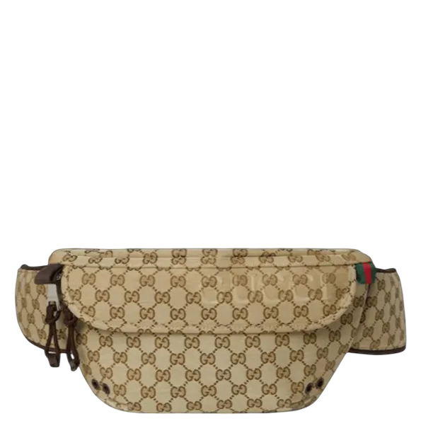 Gucci 12.6in/32cm Beige And Dark Brown Small GG Belt Bag