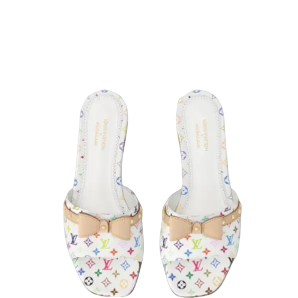 Louis Vuitton 6am Flat Mule White LV X Tm