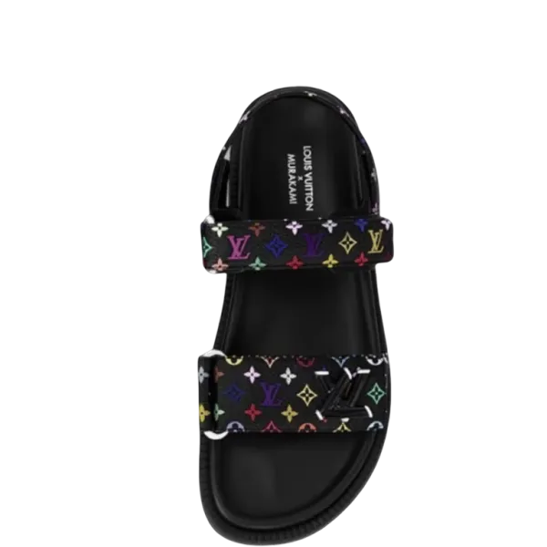 Louis Vuitton LV X Tm Sandal Black Flat Comfort LV Sunset