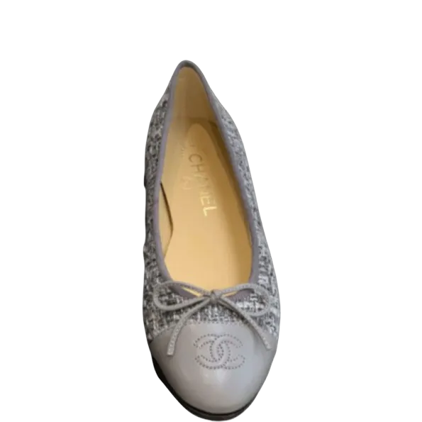 Chanel Flats Grey Ballet