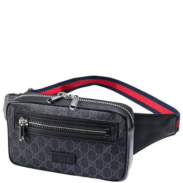 Gucc Ibag Black/Grey GG Black Belt Soft GG Supreme Crafted 474293 K9rrn 1095