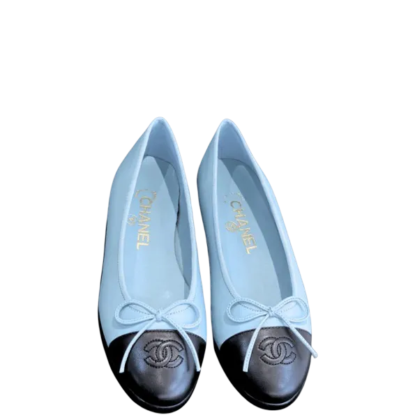 Chanel Flats Blue Ballet