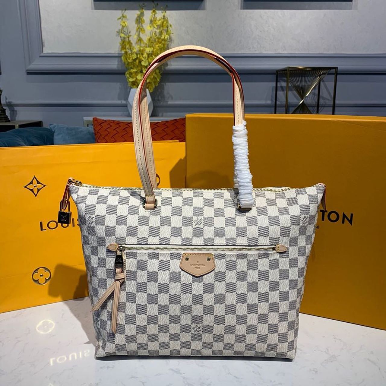 LOUIS VUITTON DAMIER AZUR CANVAS LENA MM