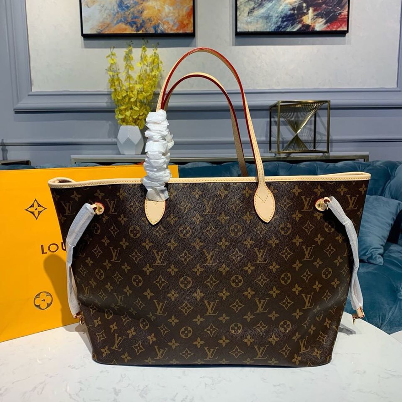 LOUIS VUITTON PINK NEVERFULL GM TOTE BAG MONOGRAM CANVAS PIVOINE