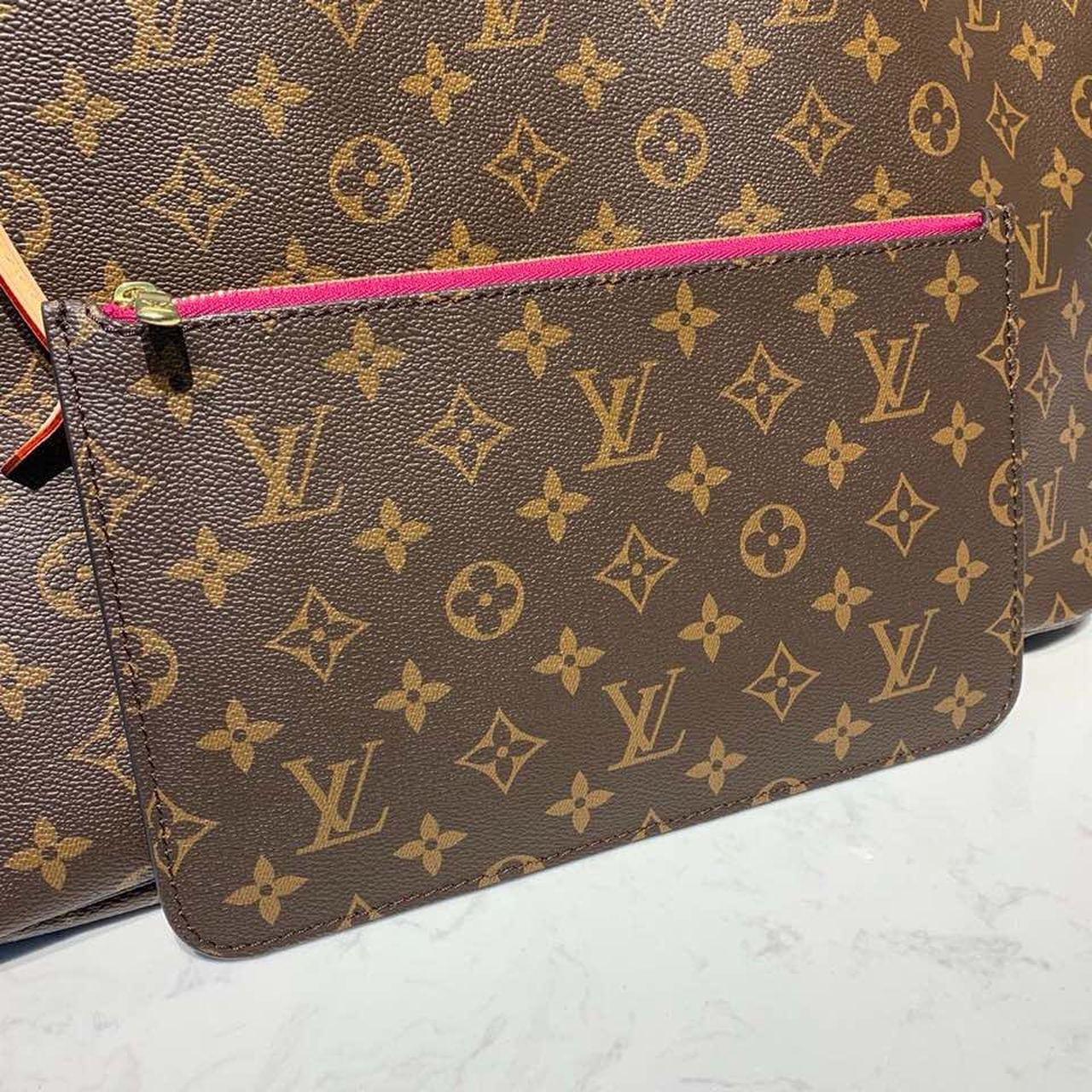 LOUIS VUITTON PINK NEVERFULL GM TOTE BAG MONOGRAM CANVAS PIVOINE