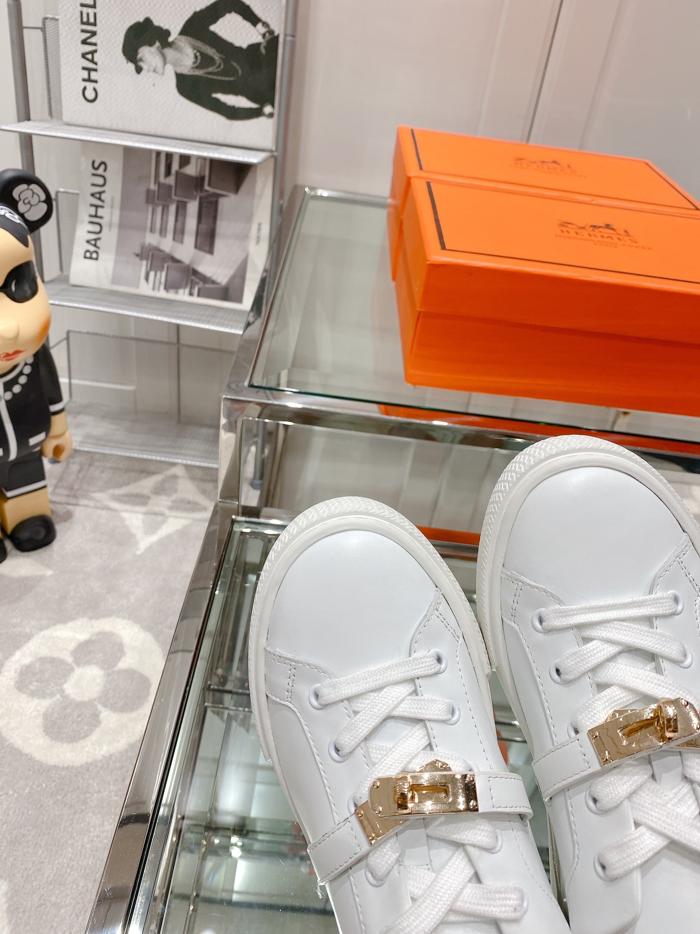 HERMES DAY SNEAKER WHITE