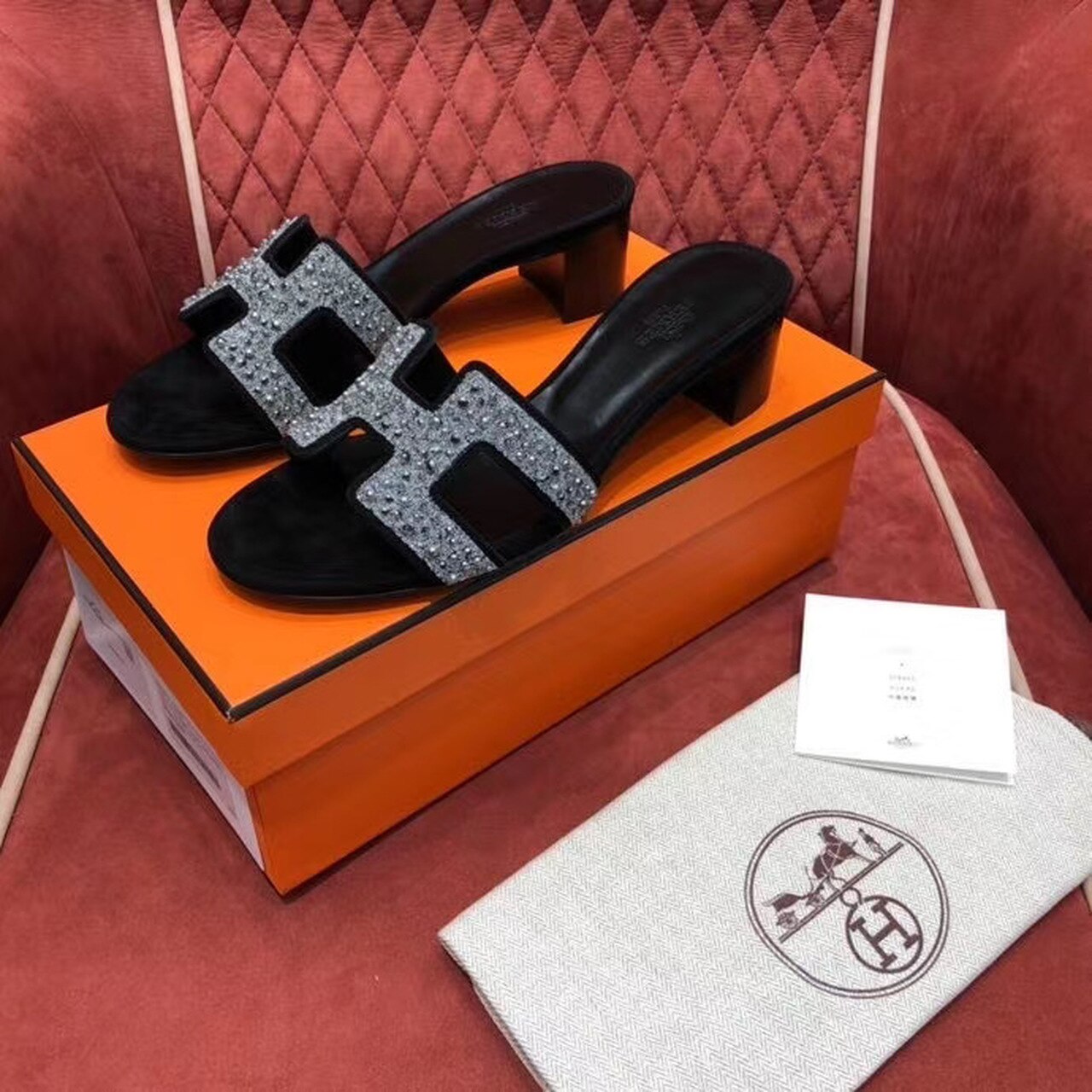 HERMES BLACK OASIS SANDAL