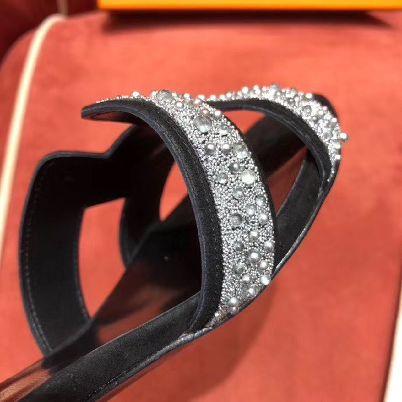 HERMES BLACK OASIS SANDAL