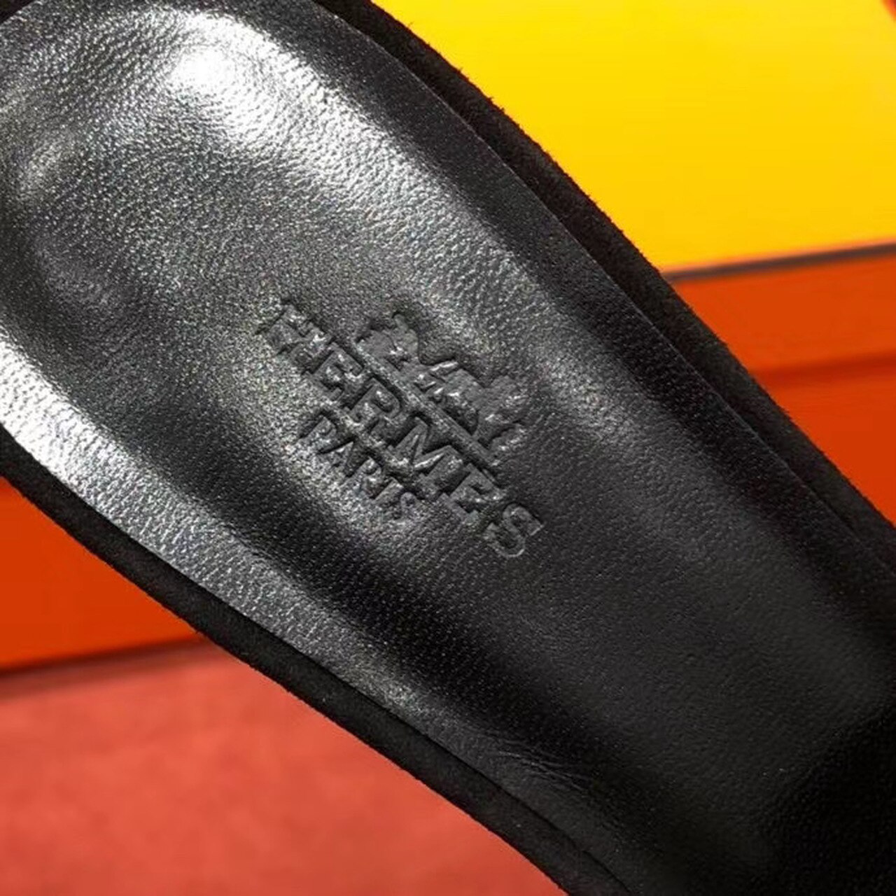 HERMES BLACK OASIS SANDAL
