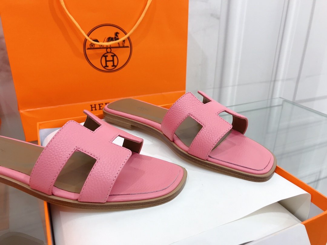 HERMES SANDAL PINK ORAN
