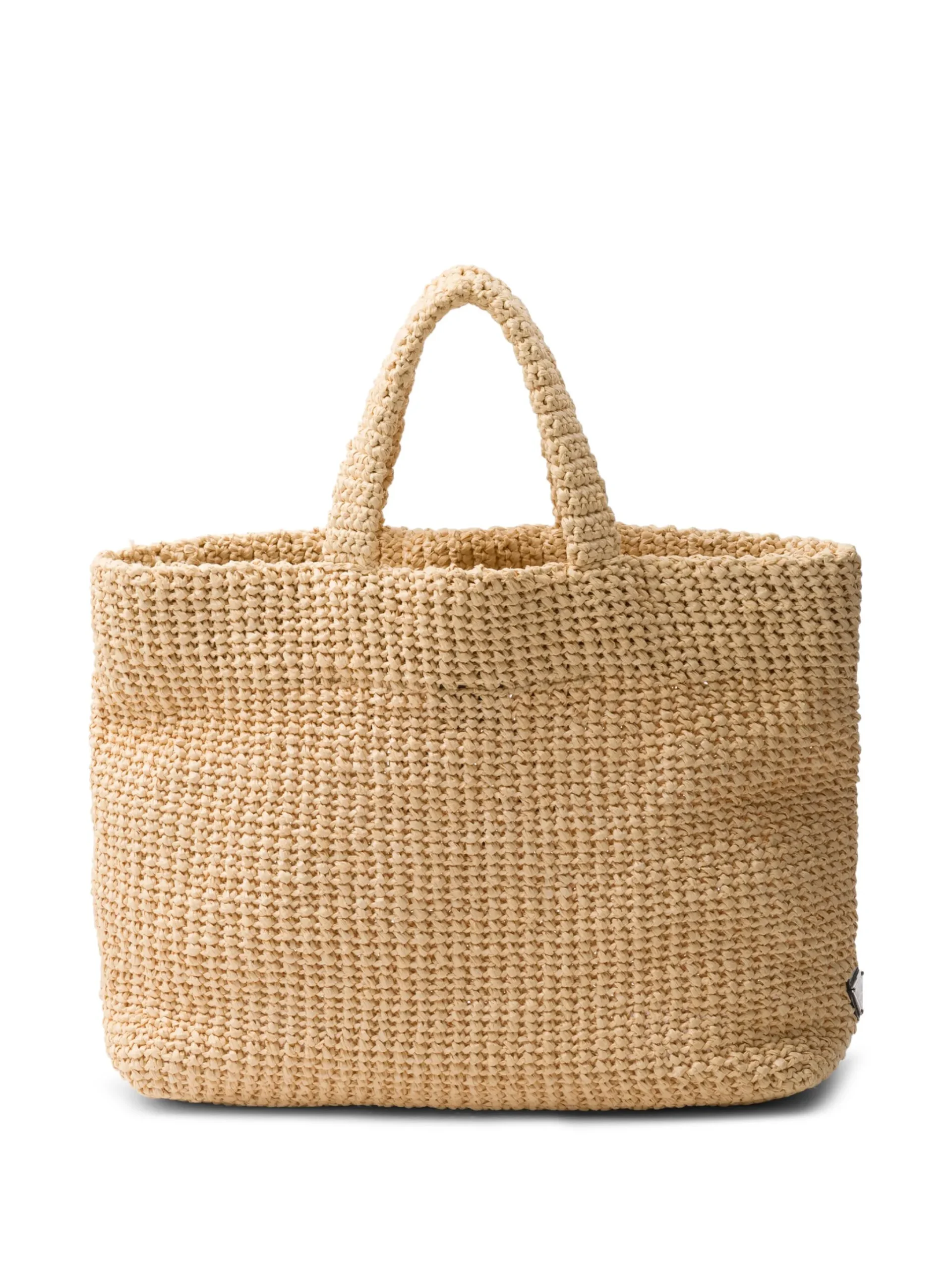 PRADA BEIGE CROCHET TOTE BAG