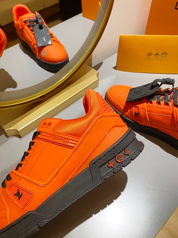 LOUIS VUITTON TRAINER SNEAKER RUBBER ORANGE VIRGIL ABLOH