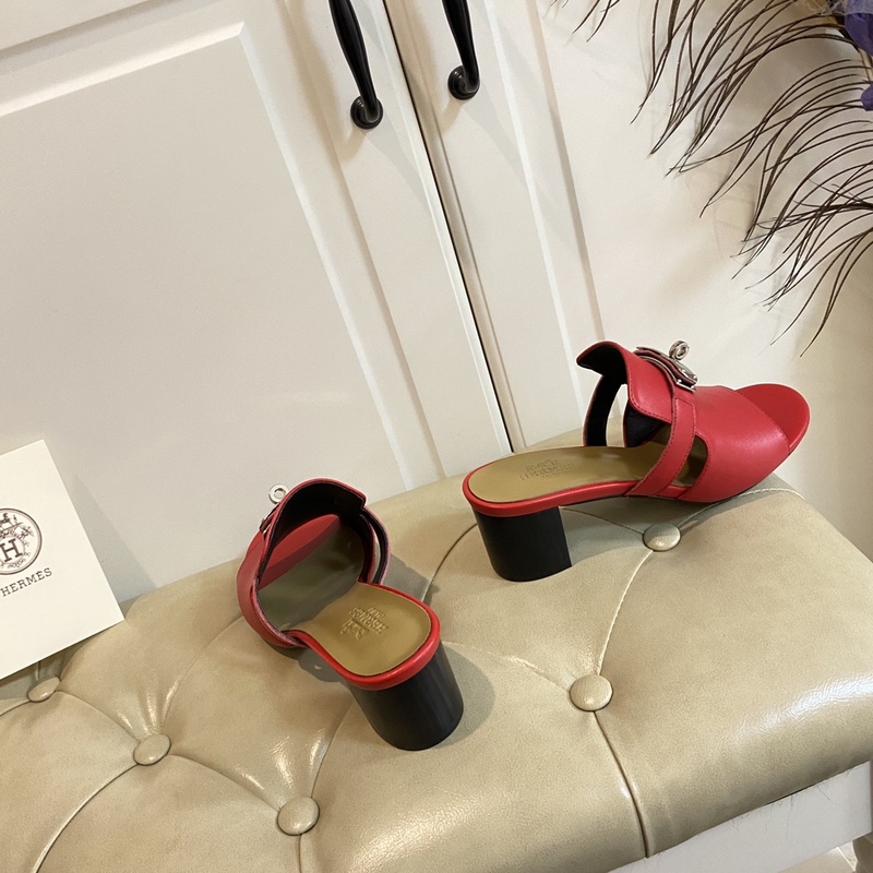 HERMES RED CANDY SANDAL