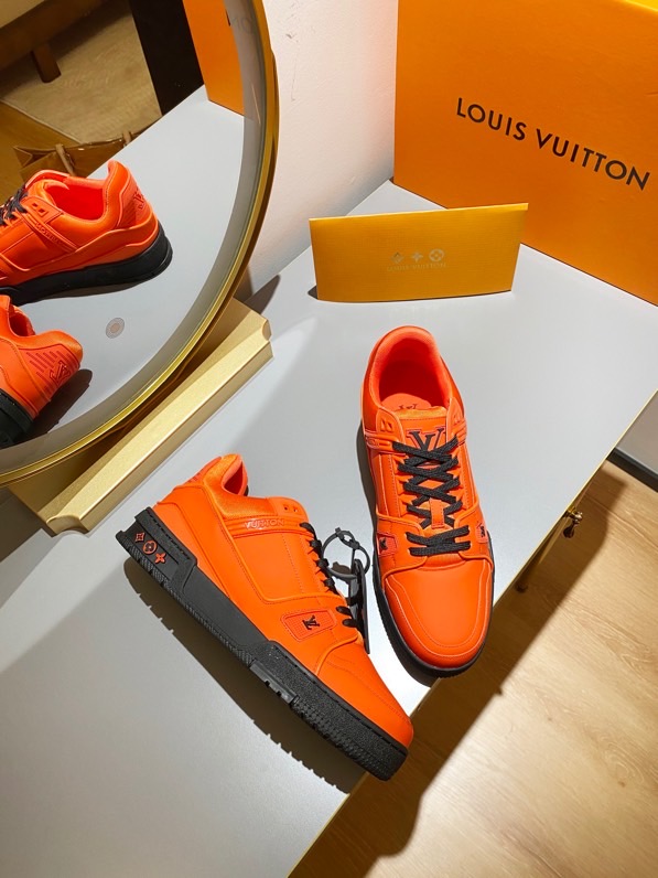 LOUIS VUITTON TRAINER SNEAKER RUBBER ORANGE VIRGIL ABLOH