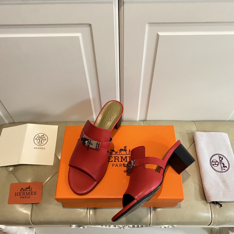 HERMES RED CANDY SANDAL