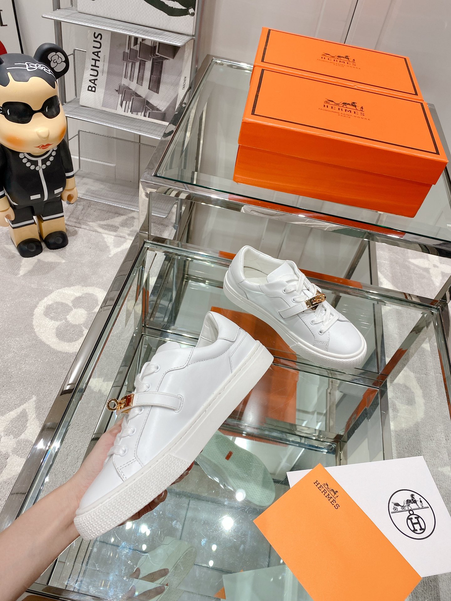 HERMES DAY SNEAKER WHITE