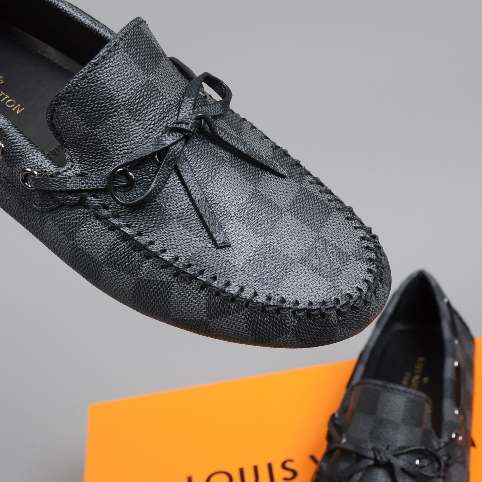 LOUIS VUITTON MOCCASIN LOAFERS BLACK VIRGIL ABLOH