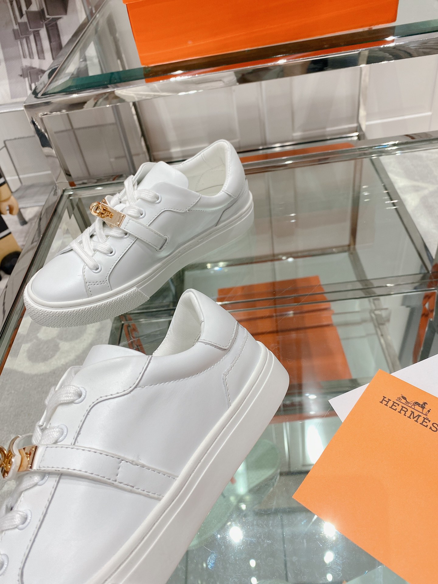 HERMES DAY SNEAKER WHITE