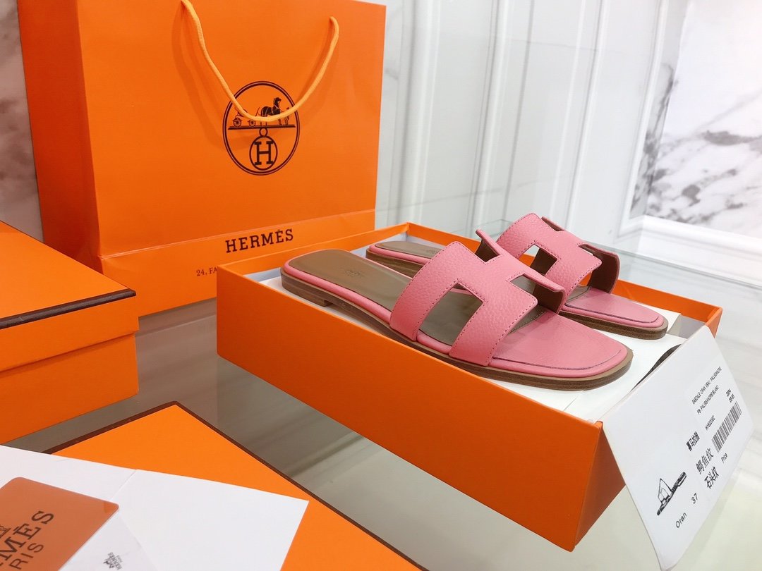 HERMES SANDAL PINK ORAN